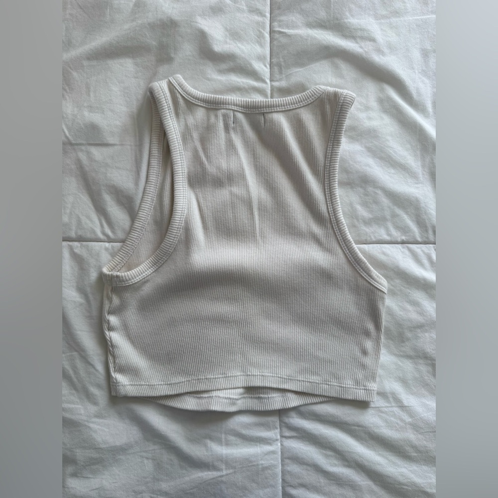 Motel Rocks Cropped Tank in White - Picture 5 of 6